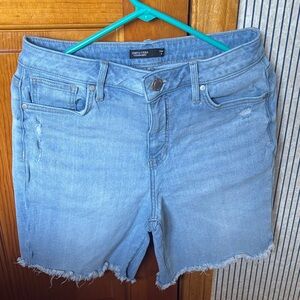 Vera Wang Light Blue Denim Shorts with Button Fly
